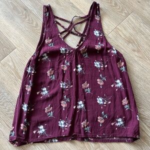 Floral Burgundy Top